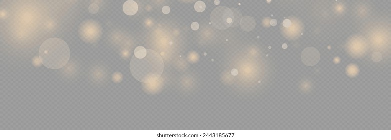 Light bokeh abstract background of Christmas lights bright blur of lights. On a transparent background.	