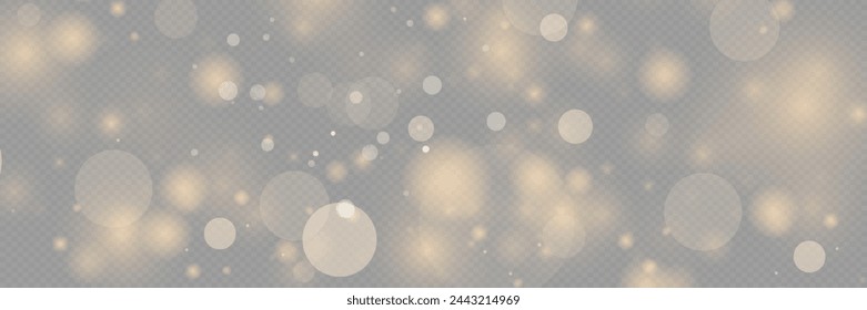 Light bokeh abstract background of Christmas lights bright blur of lights. On a transparent background.	