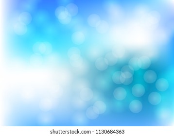 light bokeh abstract blue blur background graphic design