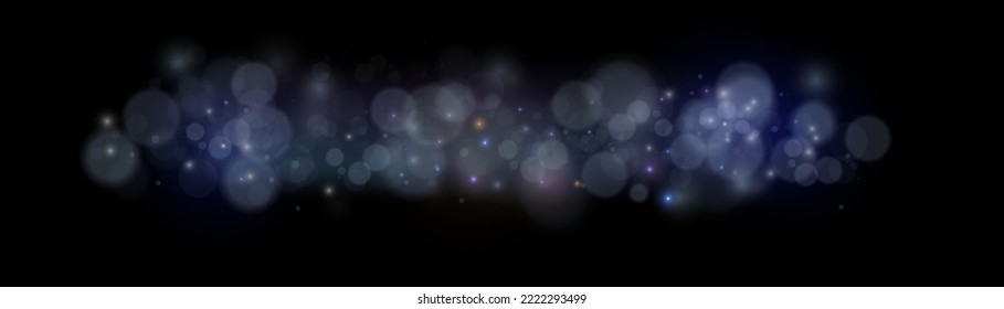 Light bokeh effect isolated on transparent background. Light abstract glowing bokeh lights. Christmas background from shining dust. Christmas concept flare sparkle. White png dust light. 