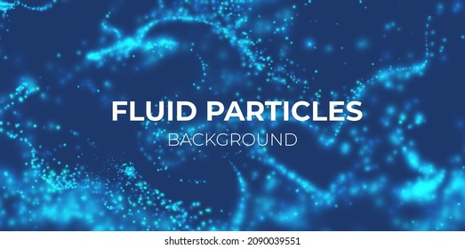 Light bokeh magic background. Blue shiny particles effect. Abstract glow liguid sparks. Vector illustration.
