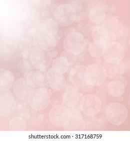 light and bokeh on pink background for christmas backdrop