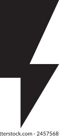 Light bolt icon black color eps format
