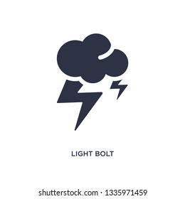 light bolt isolated icon. Simple element illustration from weather concept. light bolt editable logo symbol design on white background. Can be use for web and mobile.