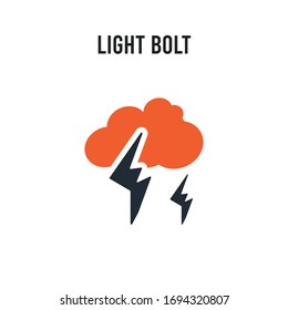 Light bolt vector icon on white background. Red and black colored Light bolt icon. Simple element illustration sign symbol EPS