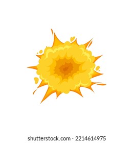 Light Of Bomb Burst, Explosion Fire Effect, Fiery Rays Magic Splashes Isolated Cartoon Icon. Vector Energy Flare Flash, Spotlight And Fireball, Dangerous Heat Explosion, Ui Game Design Element