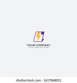 light books logo, bolt logo, electrical books logo design