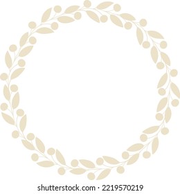 Light botanical wreath isolated vector
