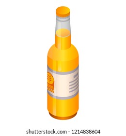 Light bottle beer icon. Isometric of light bottle beer vector icon for web design isolated on white background