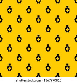 Light bottle of female perfume pattern seamless vector repeat geometric yellow for any design