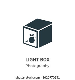 Light box glyph icon vector on white background. Flat vector light box icon symbol sign from modern photography collection for mobile concept and web apps design.
