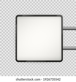 Leuchtkasten, großartiges Design für jeden Zweck. Büroeinrichtung. Innenmock. Vektorgrafik.