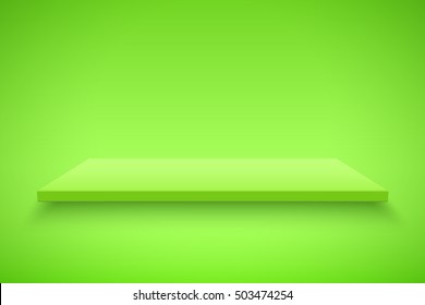 Light box with Green platform on Green backdrop. Editable Background Vector illustration.