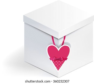 Light Box with heart shaped greeting card