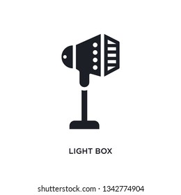 Light Box Isolated Icon. Simple Element Illustration From Photography Concept Icons. Light Box Editable Logo Sign Symbol Design On White Background. Can Be Use For Web And Mobile