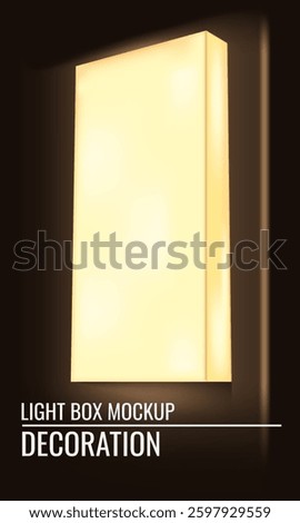 Light box mock up blank isolated display for decoration