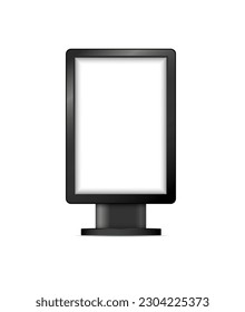 Light box. Office interior.realistic outdoor advertising banner. street light box display mockup. Interior mockup. Vector