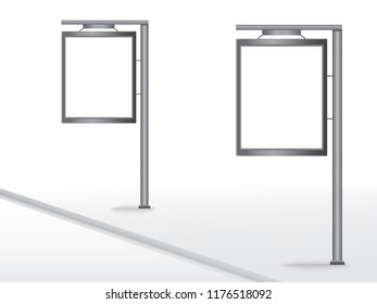 Light box on the street, Template for advertising