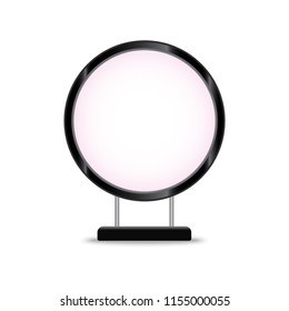 Light box template on white background, Blank out door advertising