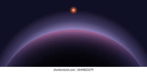 Light of a bright star in outer space. Vector illustration. Sketch for creativity.