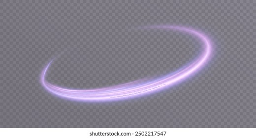 Heller und heller Wirbel. Gekrümmte Lichteffekte blau-violette Linien. Wirkung der Hochgeschwindigkeits-Lichtenergie für die Wirkung von Spielfiguren