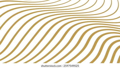 Light Brow Abstract wavy Curvy billowy Squiggly and undulating lines parallel stripes. Oscillation, pulse warp effect element