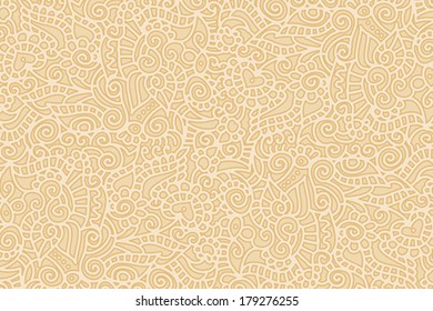 Light brown abstract background with floral curls and light circles
