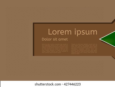 Light brown background cover. Template folder cover. Perforated surface. Styling of textured paper. Place for text.