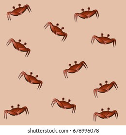 Light brown background with crabs