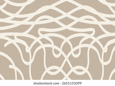 Light brown background with curved white lines