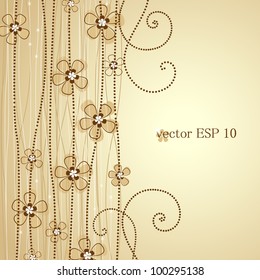 The light brown background floral decoration 1