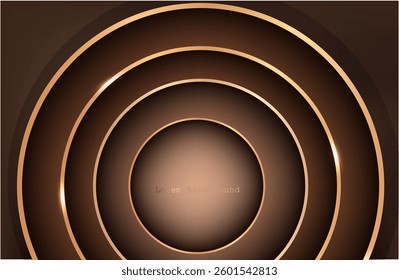 light brown background with golden circles. modern background. vector illustration. eps 10. mocha mousse background 