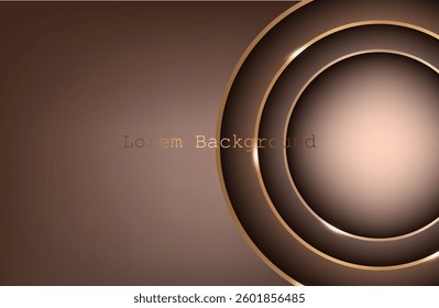 light brown background with golden circles. shine modern background. vector illustration. eps 10.