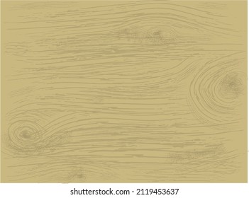 Light brown, beige colored wood board, beautiful natural wood background hand-drawn in vector, textured and scrathed. This authentic template is suitable for any design in vintage or any other style. 