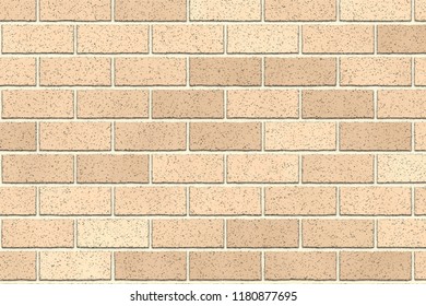 Light brown brick wall abstract background. Texture of bricks. Vector illustration. Template design for web banners