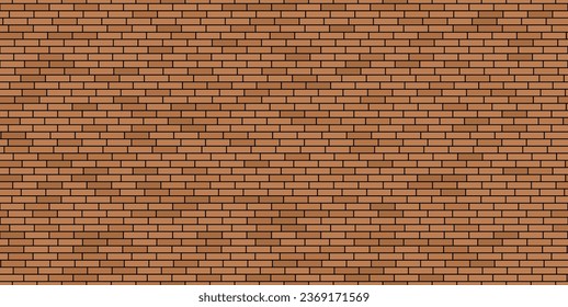 Light brown brick wall, seamless background. Vector illustration