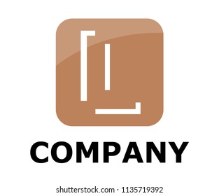 light brown color logo symbol outline line alphabet in square box type letter l initial business logo design idea illustration shape for modern premium corporate light brown color logo symbol outline line alphabet in square box type letter l initial business logo design idea illustration shape for modern premium corporate