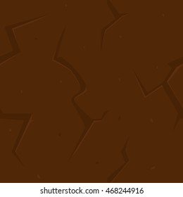 Light brown colored seamless background with rocky wall in cave. Vector template for game.