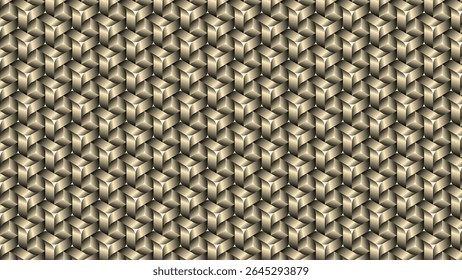 Light brown continuous woven pattern on white background