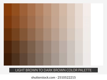 Light brown to dark brown color palette. Unique color template for modern and trendy designs.