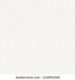 Light brown diagonal line and square with flower shape pattern, vector geometric seamless background.