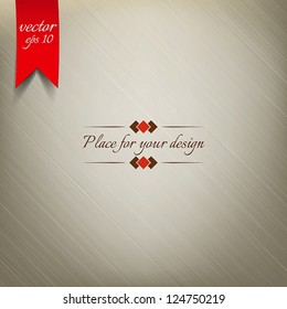 Light Brown Fabric Texture. Vector