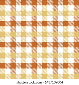 Light Brown Gingham pattern. Texture from rhombus/squares for - plaid, tablecloths, clothes, shirts, dresses, paper, bedding, blankets, quilts and other textile products. Vector illustration EPS 10