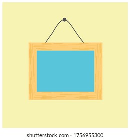 light brown hanging landscape frame vector
