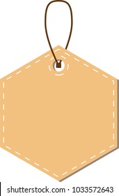 Light Brown Hexagonal tag