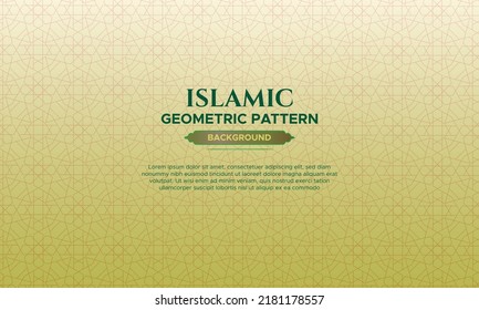 light brown Islamic geometric pattern background with Arabic style for Muslim holidays celebration design