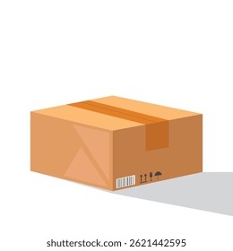 Light brown package box vector design