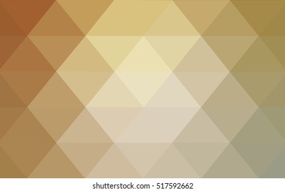 Light brown polygonal background. Shining illustration, which consist of triangles. The completely new template can be used for your brand book.