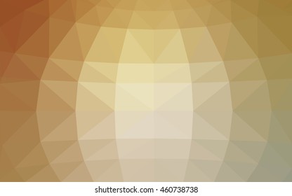 Light brown polygonal illustration, which consist of triangles. Triangular design for your business. Geometric background in Origami style with gradient.