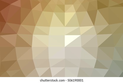 Light brown polygonal illustration, which consist of triangles. Triangular design for your business. Geometric background in Origami style with gradient.